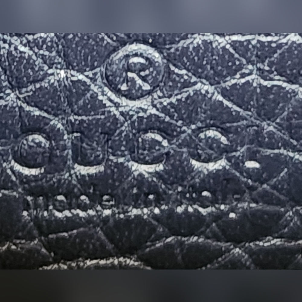 Gucci Navy Leather Zip Around Long Wallet EUC - Picture 15 of 16